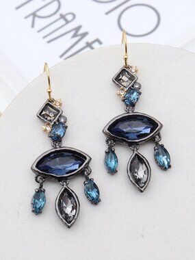 Alexis Bittar Gemstone Inlay Irregular Drop Earrings
